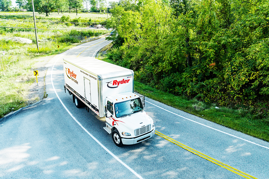 ryder truck on highway