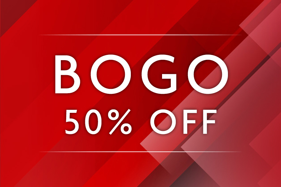 Bogo 50% off